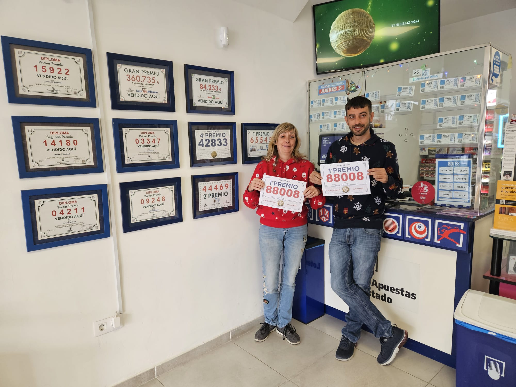 Bazar Montse de Yaiza, Lanzarote, donde se vendió parte del Gordo de Navidad.