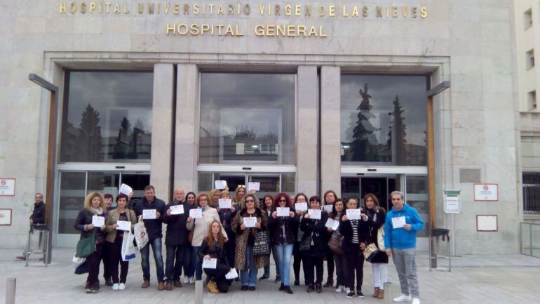 Protesta de las limpiadoras de los hospitales de Granada
