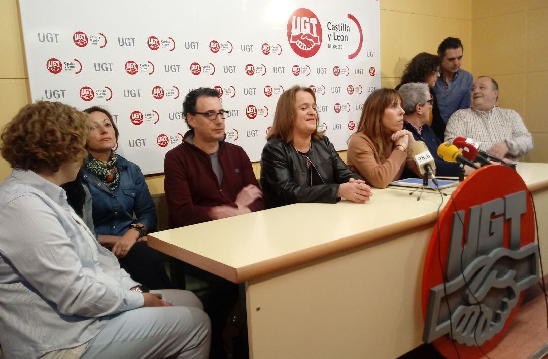 Representantes sindicales de UGT en la Diputación de Burgos