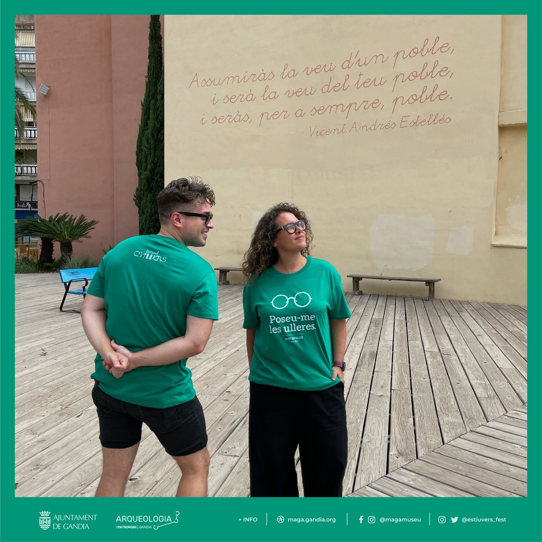 La regidora delegada de Patrimonio Cultural, Alícia Izquierdo junto al coordinador y director de la iniciativa, Joan Deusa