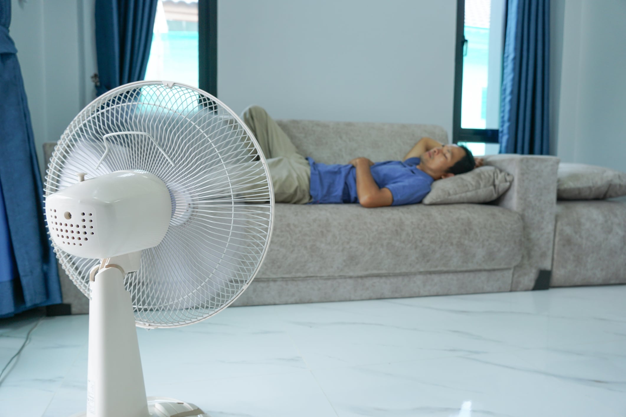 Ola de calor frente al ventilador