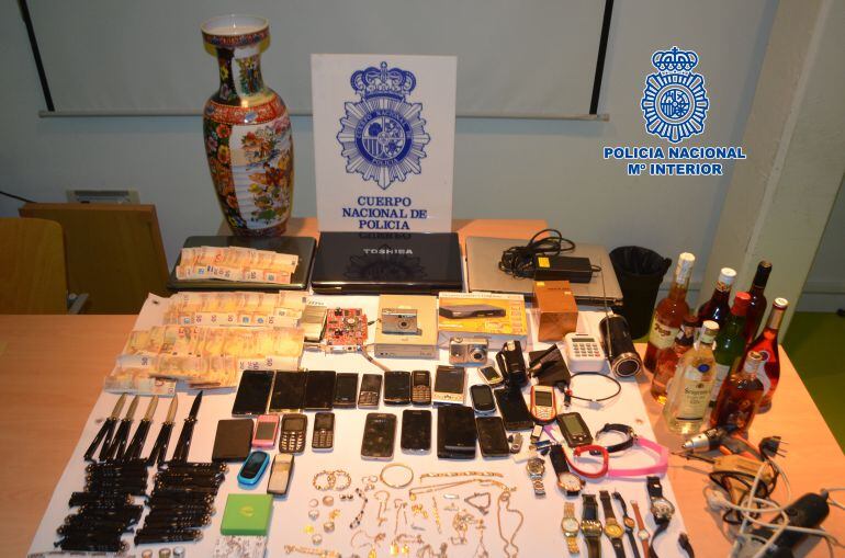 Efectos recuperados en las parcelas víctimas de robo