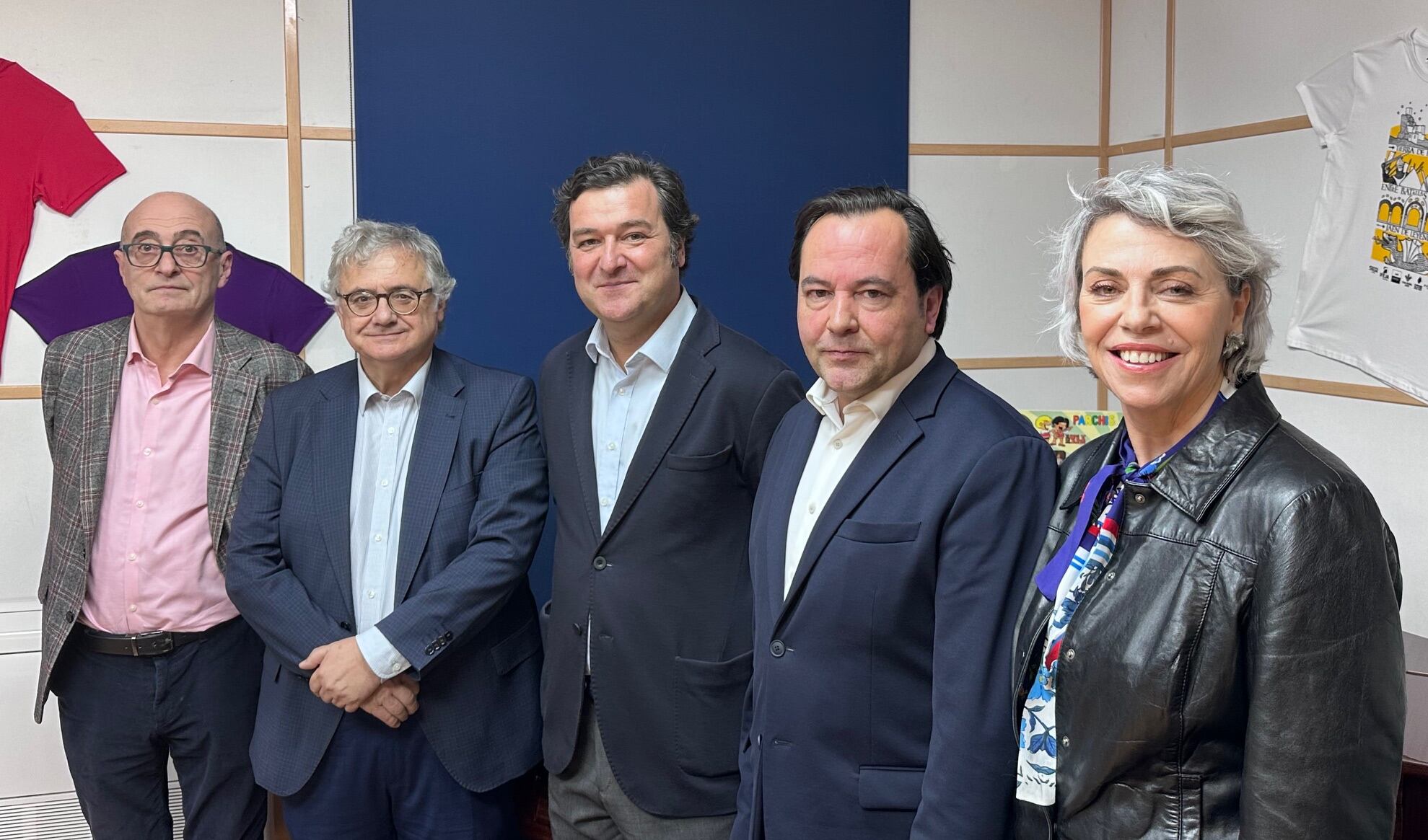 De izquierda a derecha: Manuel Palomo, Antonio Yélamo, José Antonio Cabornero, José García e Isabel Sánchez.