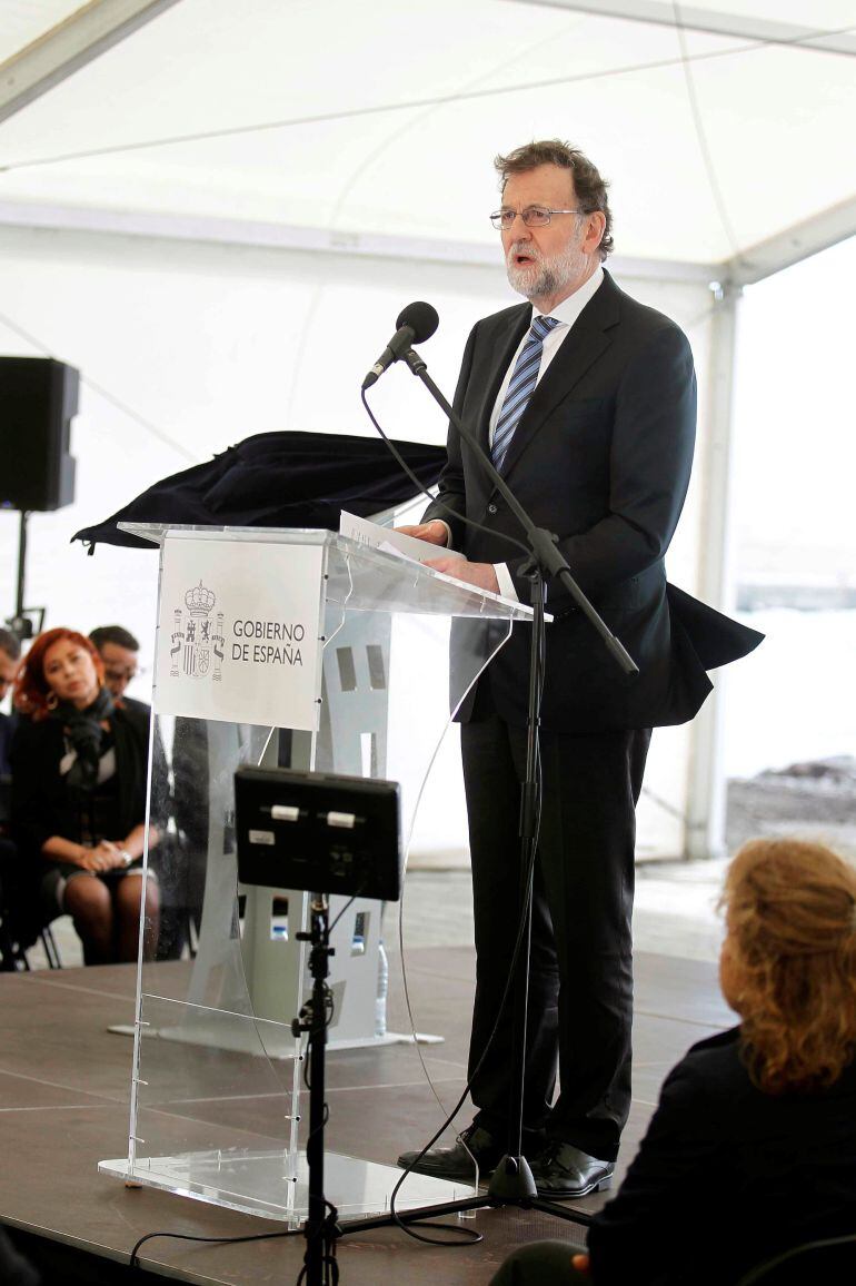 El presidente del Gobierno, Mariano Rajoy, en Granadilla.