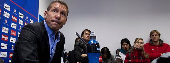 Simeone, durante una rueda de prensa