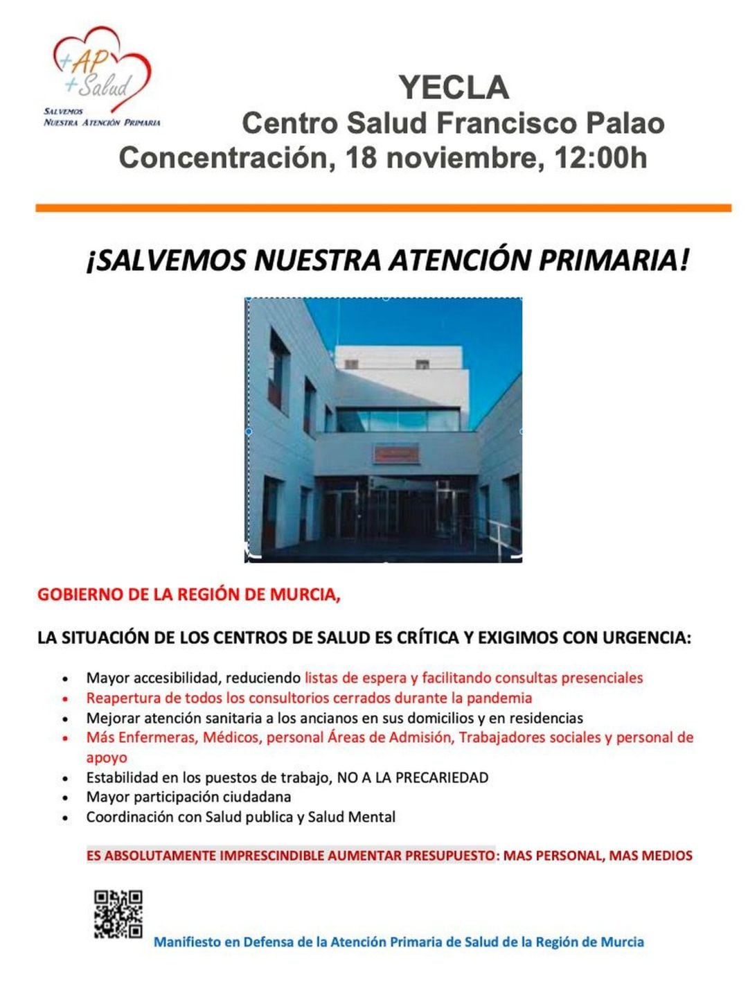 Cartel anunciadord de la concentración