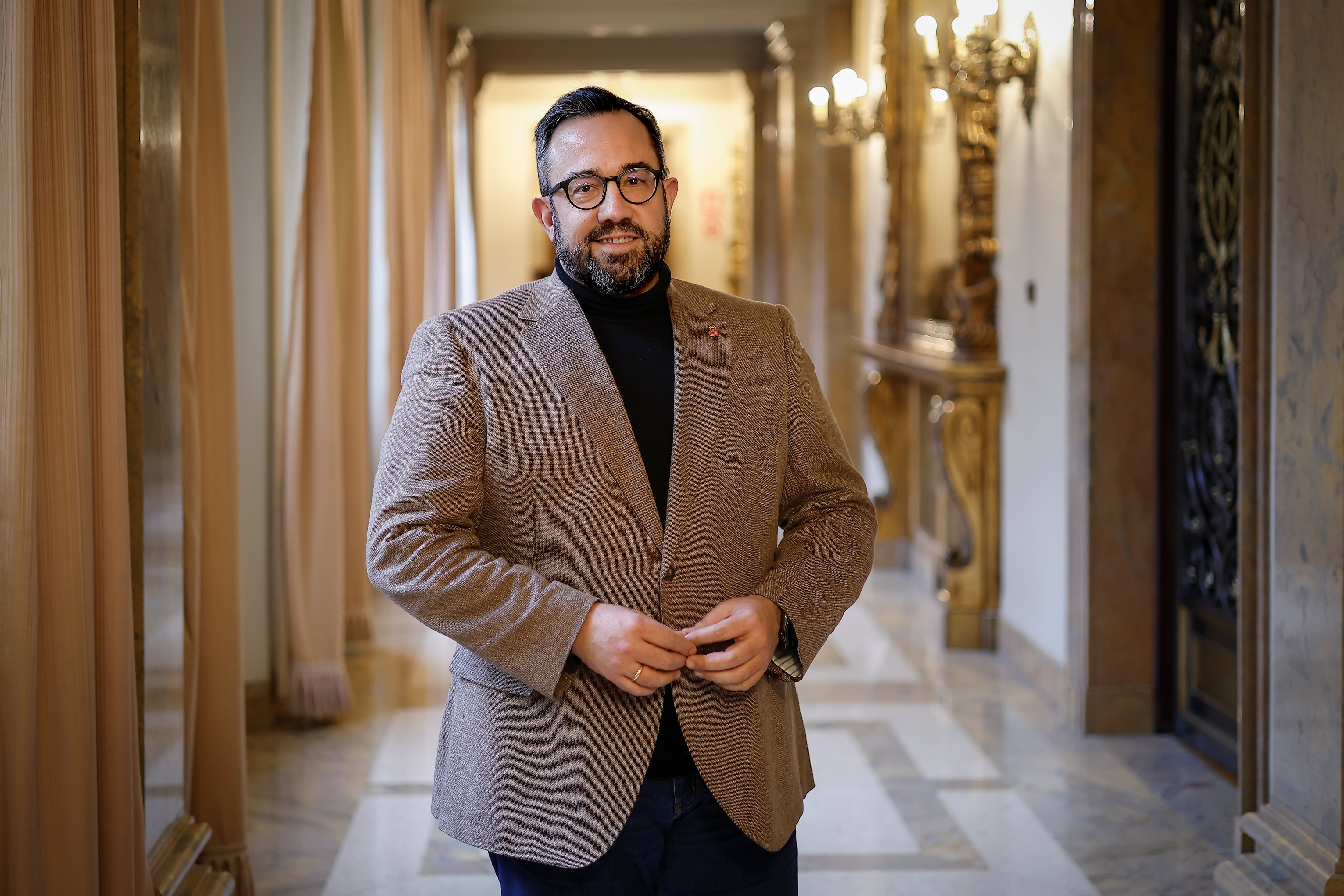 El vicepresidente primero del Gobierno foral en el Palacio de Navarra