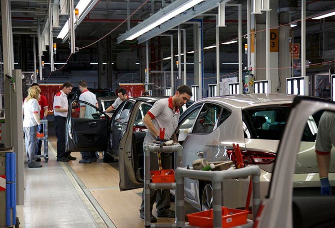 Cadena de montatge de la fàbrica de Seat a Martorell