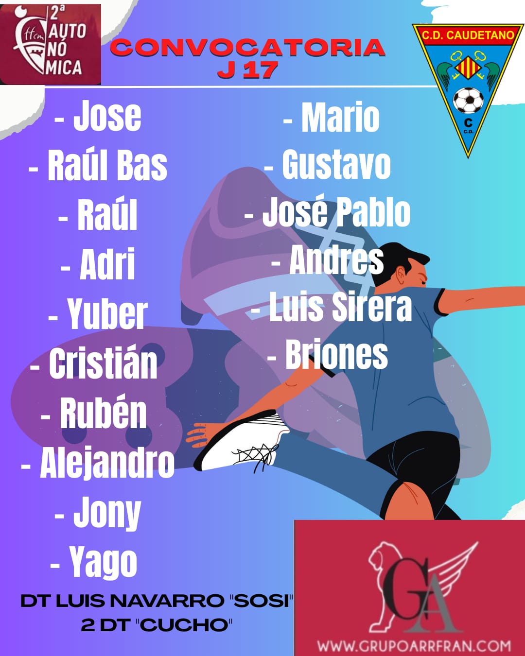 Convocatoria para el partido