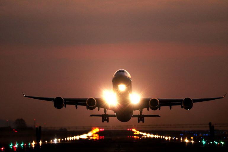 Imagen de un vuelo en avión