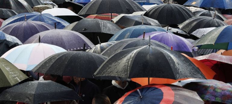 Lluvia en Pamplona.