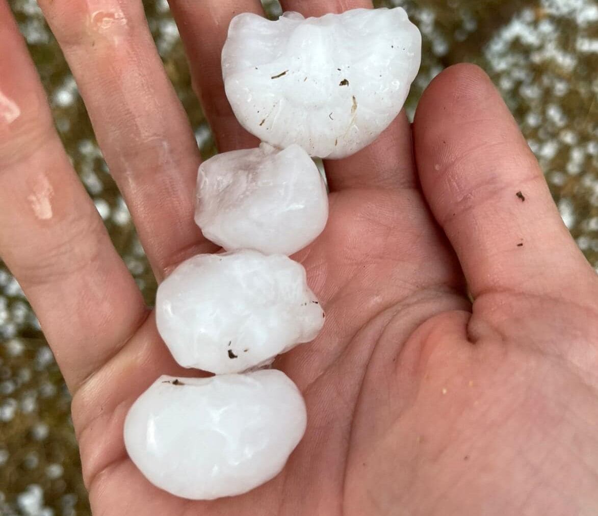 Piedras caídas en el Bierzo el miércoles