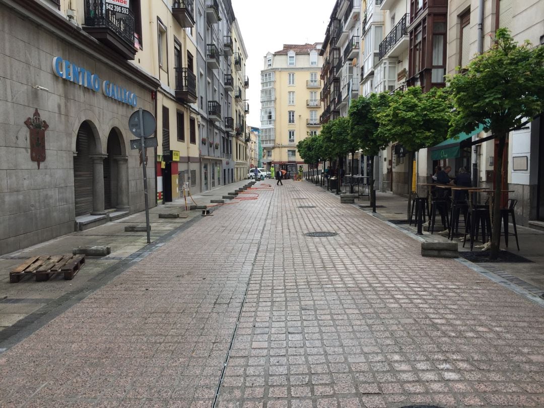 Obras acometidas en la calle Peña Herbosa en Santander.