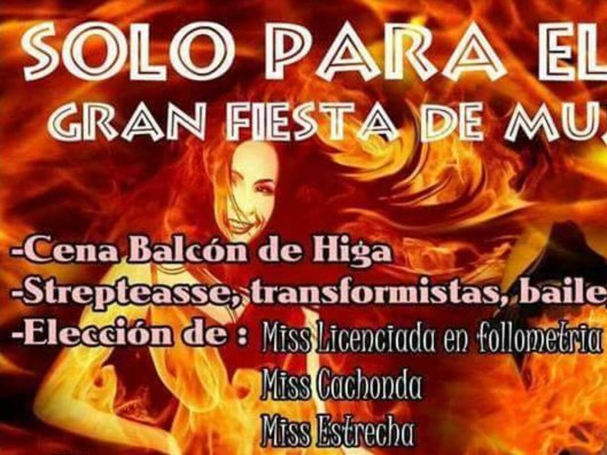 El PP apoya una fiesta "solo para ellas" donde se elegirá a 'Miss Cachonda'