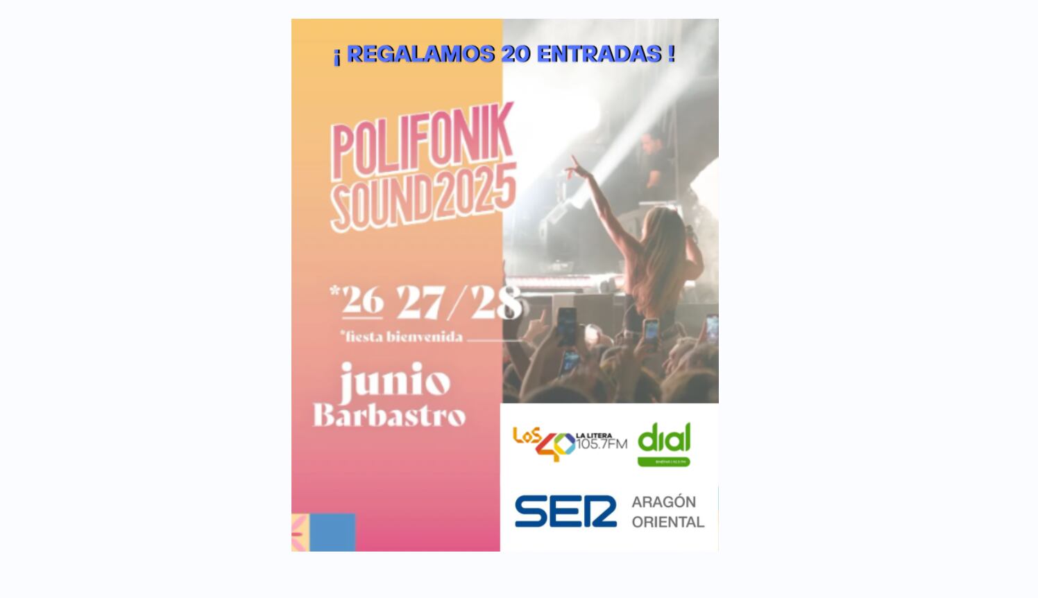Sorteo Entradas PolifoniK Sound 2025.