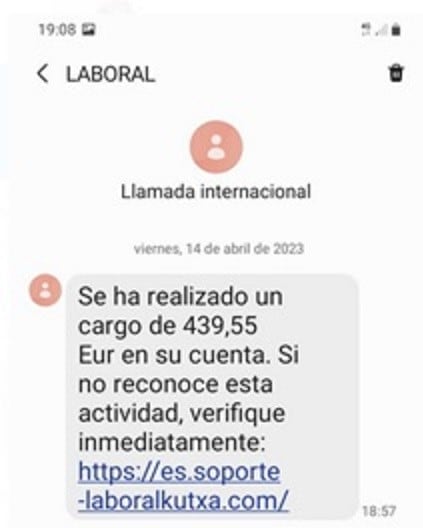 La Policía Foral alerta del aumento de estafas por SMS