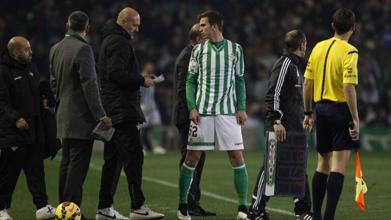 Fabián Ruiz en el Villamarín en un partido de esta temporada