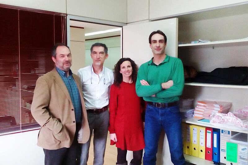 Carlos Fernández-Viadero, Iñaki Lapuente, Aroa Delgado y Abraham Delgado