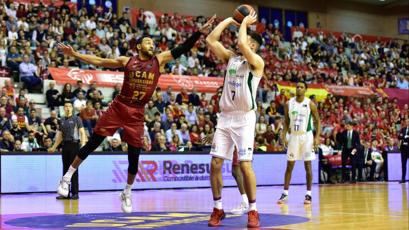 El Unicaja perdió ante el UCAM Murcia y se mantiene en la quinta plaza de la clasificación de la Liga Endesa