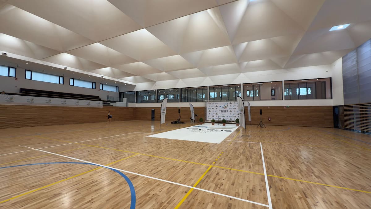 Sin patinaje ni fútbol sala en el remodelado pabellón de la Escuela de Gimnasia de Toledo