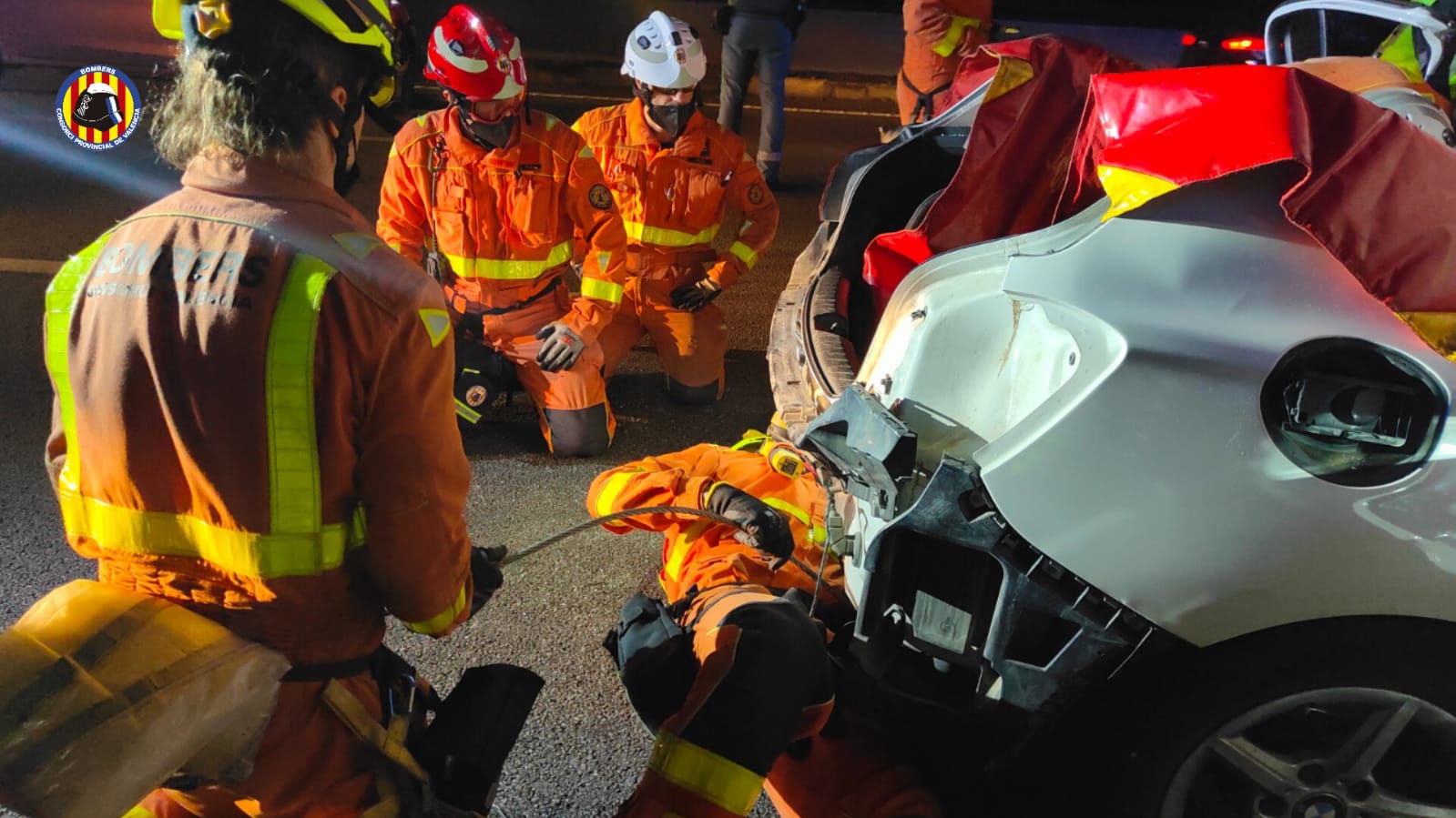 Accidente registrado en A-7 en Paterna ( Valencia)