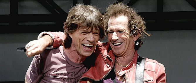 Keith Richards y Mick Jagger durante una actuación de The Rolling Stones