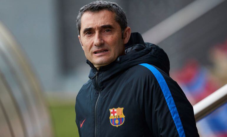 El técnico del Barcelona Ernesto Valverde.