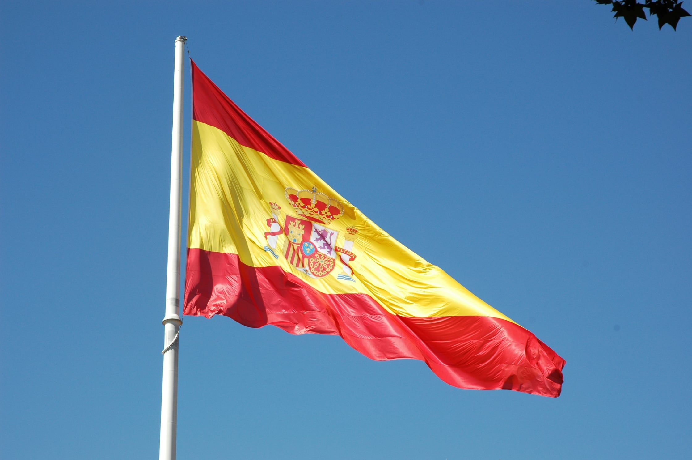 Bandera de España de Plaza de Colón