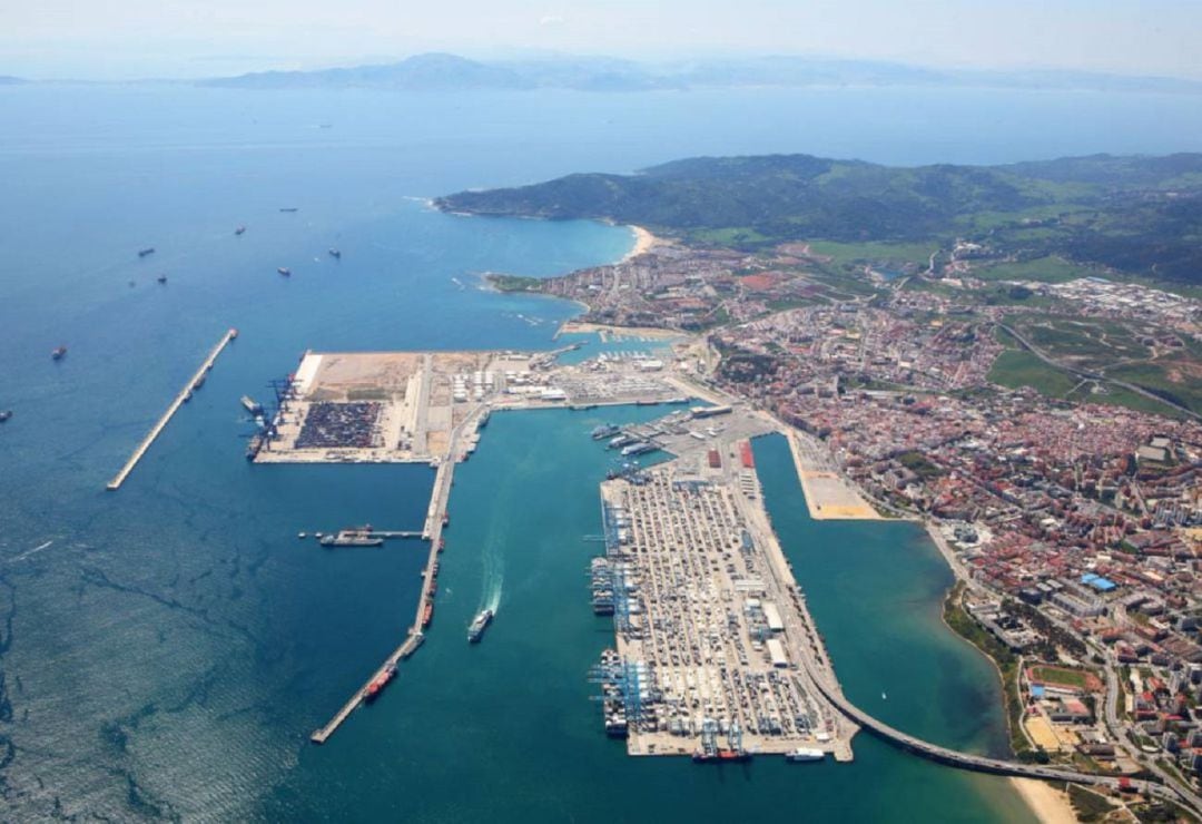 Vista aérea del Puerto de Algeciras.