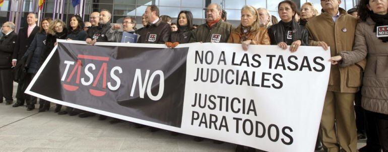 Concentración contra las tasas judiciales. Foto de archivo