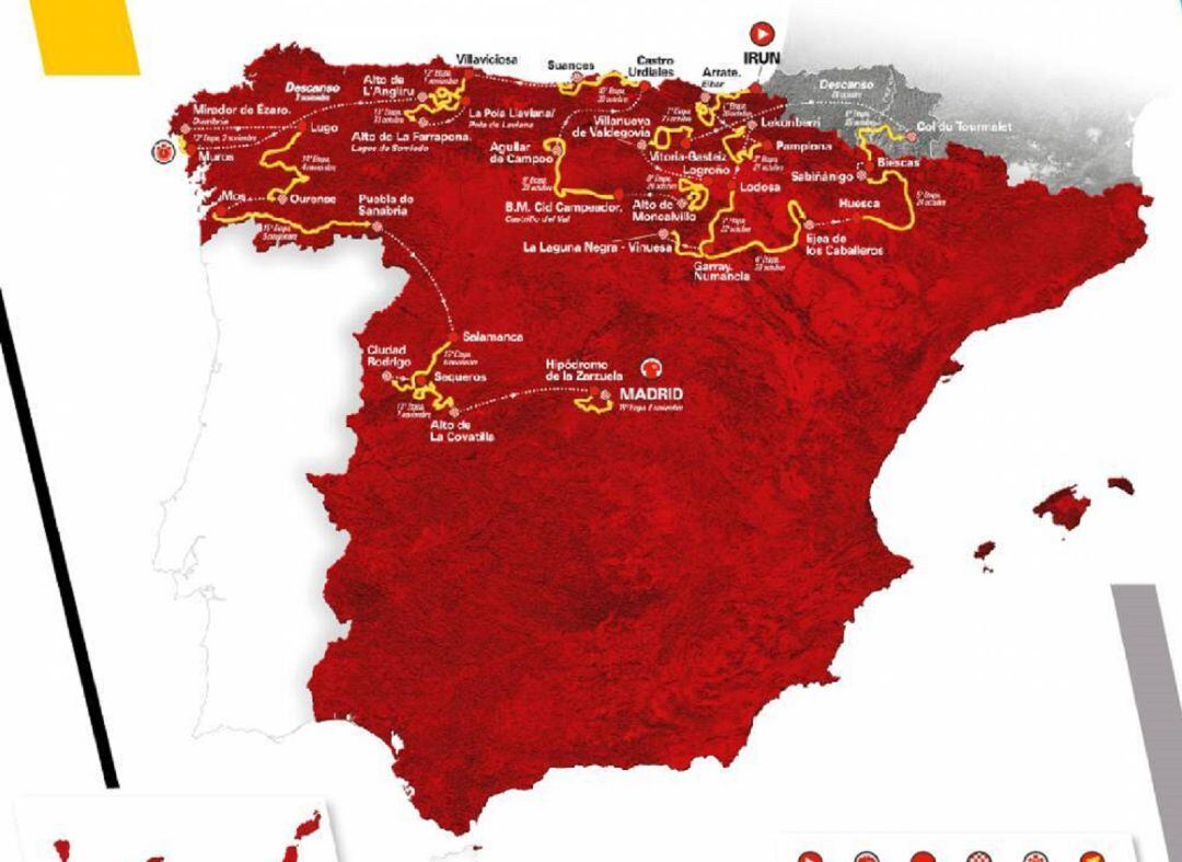 Nuevo recorrido oficial de la Vuelta 2020