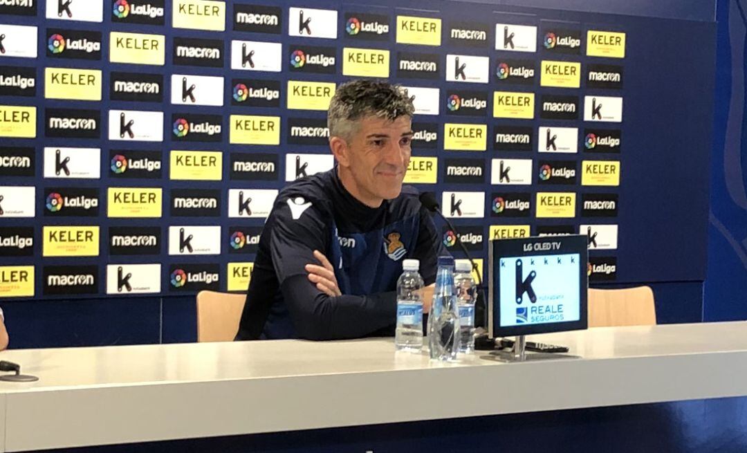 Imanol comparece ante los medios en Zubieta