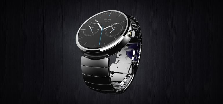 El reloj inteligente Motorola Moto360 tiene pantalla circular y el sistema operativo Android Wear