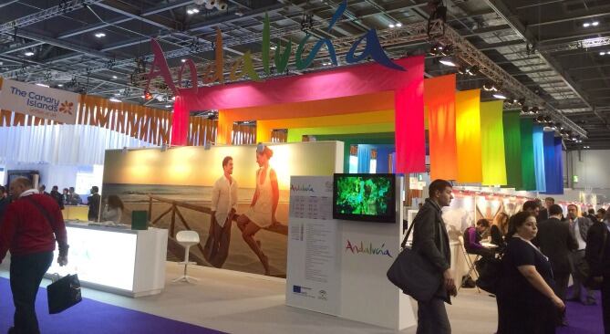 Expositor de Andalucía en la World Travel Market de Londres