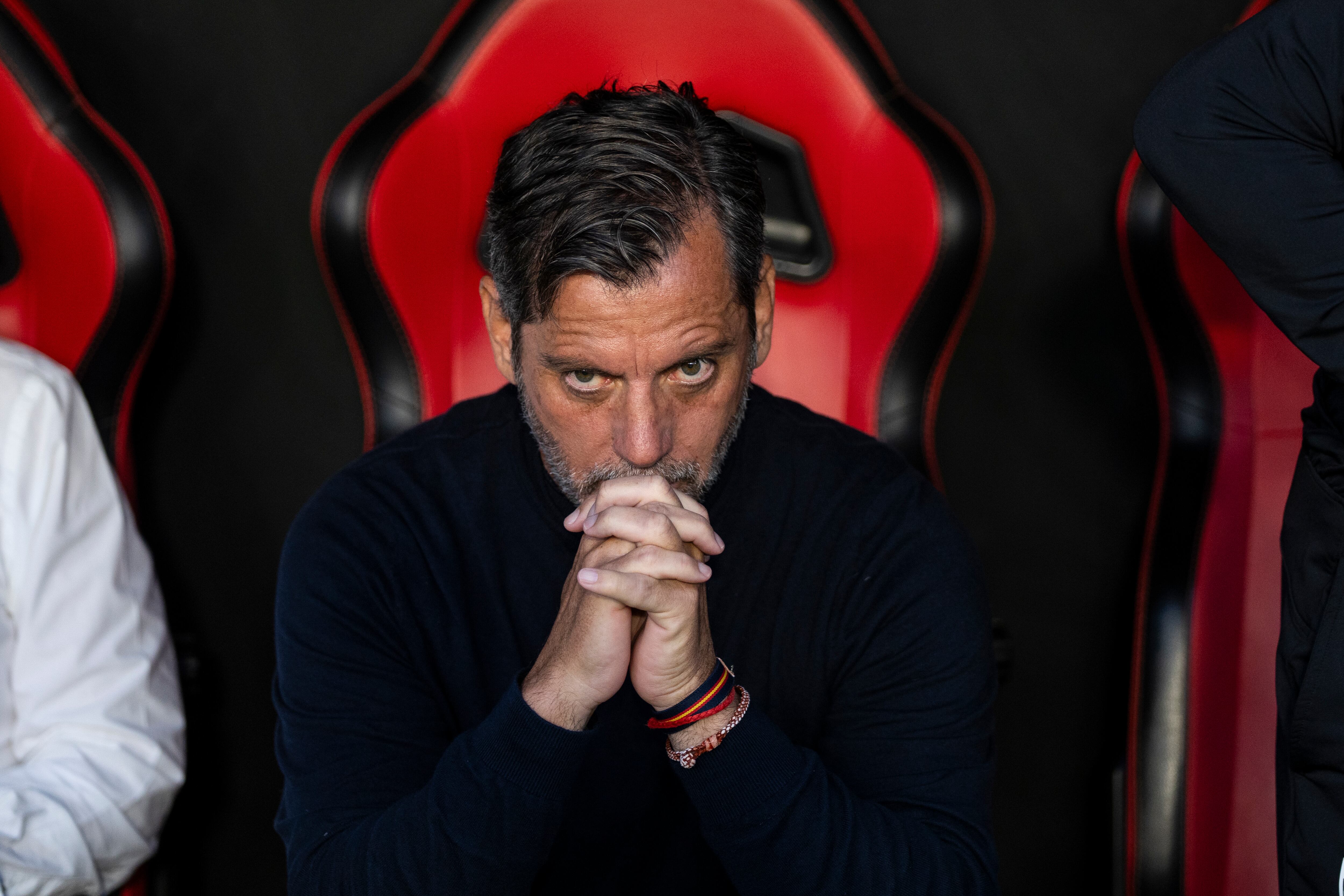 Quique Sánchez Flores, en el banquillo del Sevilla