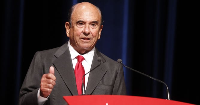 Emilio Botín, presidente del Banco Santander. La entidad ha sido elegida la mejor del mundo según la revista &#039;Euromoney&#039;.