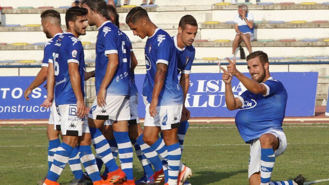 Ferrón celebra un gol.