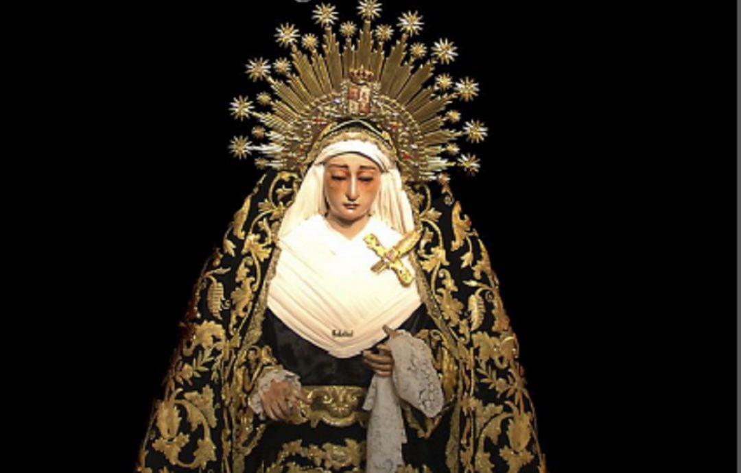 Cartel del tríptico editado por la Hermandad de la Soledad de San Lorenzo