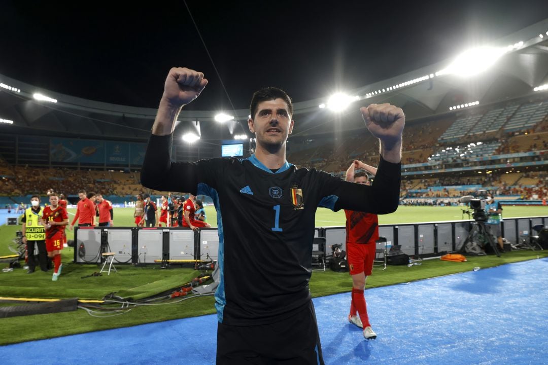 Thibaut Courtois, en un partido con la selección de Bélgica