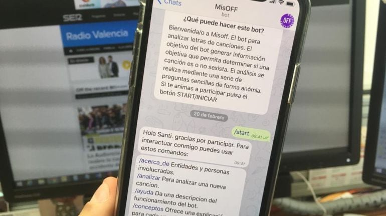 Imagen del bot @MisOFF_bot en Telegram