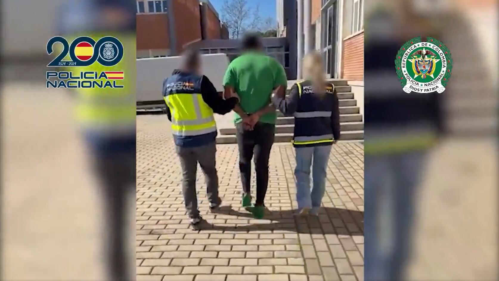 Imágenes de la detención del líder de 'Los Shottas' por parte de la Policía Nacional