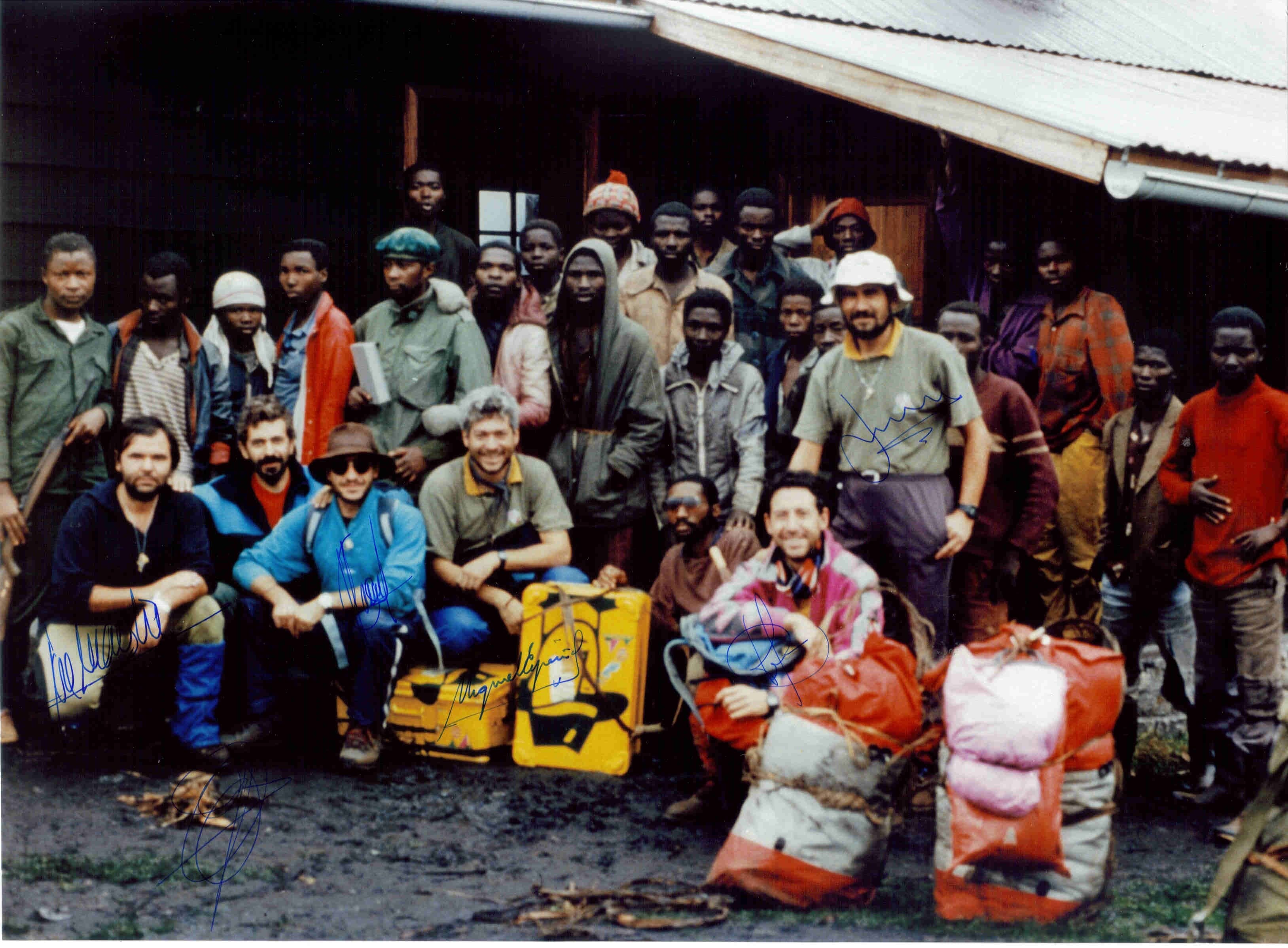 Expedición a las montañas de la Luna, vertiente del Congo. Año 1990.