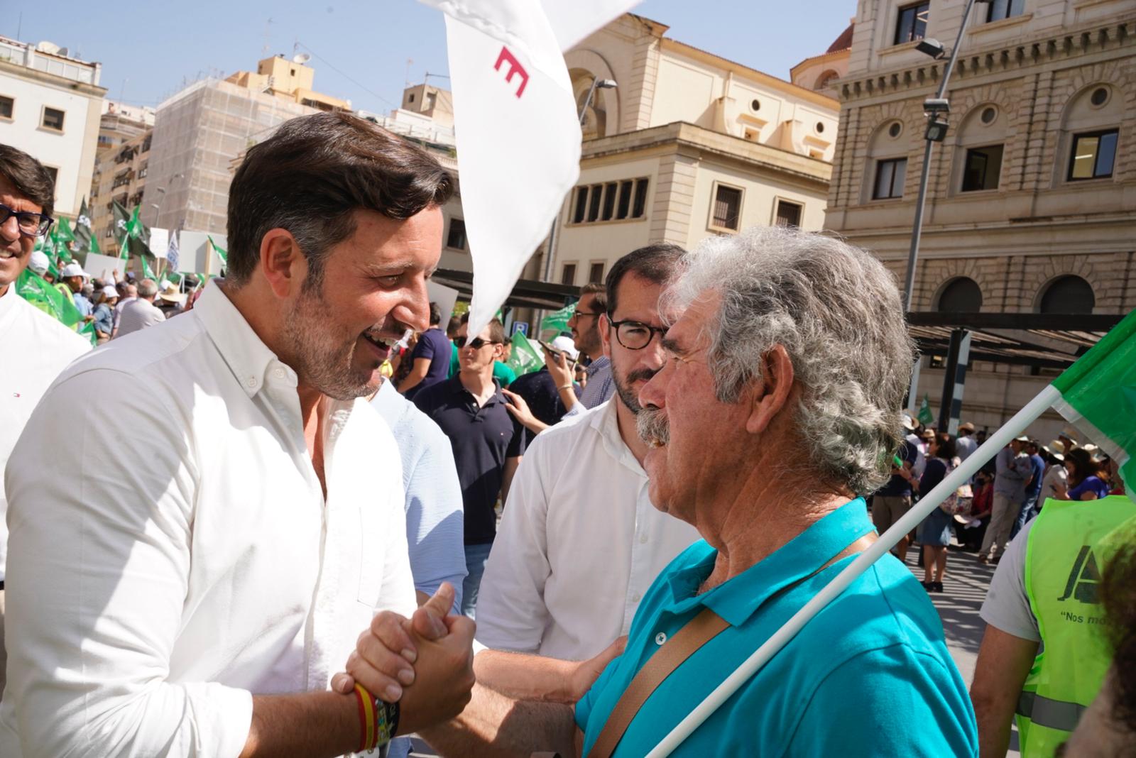 Pablo Ruz en la protesta del campo