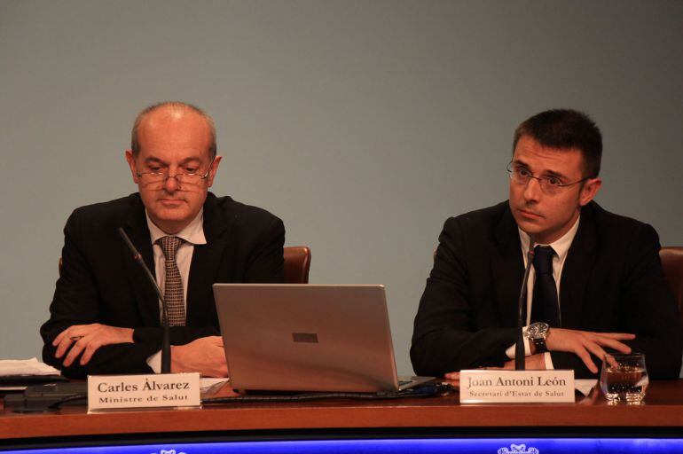 El ministre de Salut, Carles Álvarez Marfany, i el secretari d'estat de Salut, Joan Antoni León.