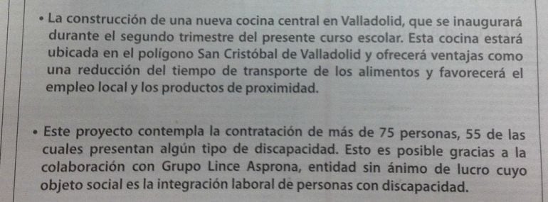 Anuncio publicado por la empresa Serunión en la prensa autonómica