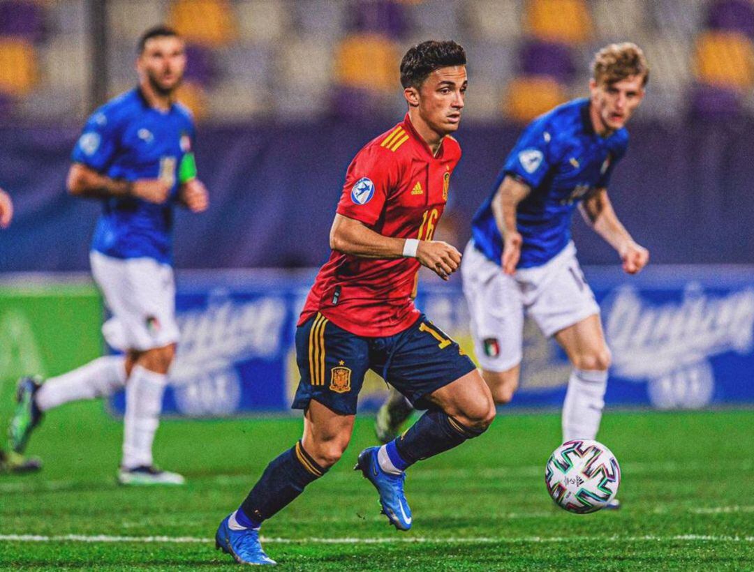 Manu García con la selección sub-21