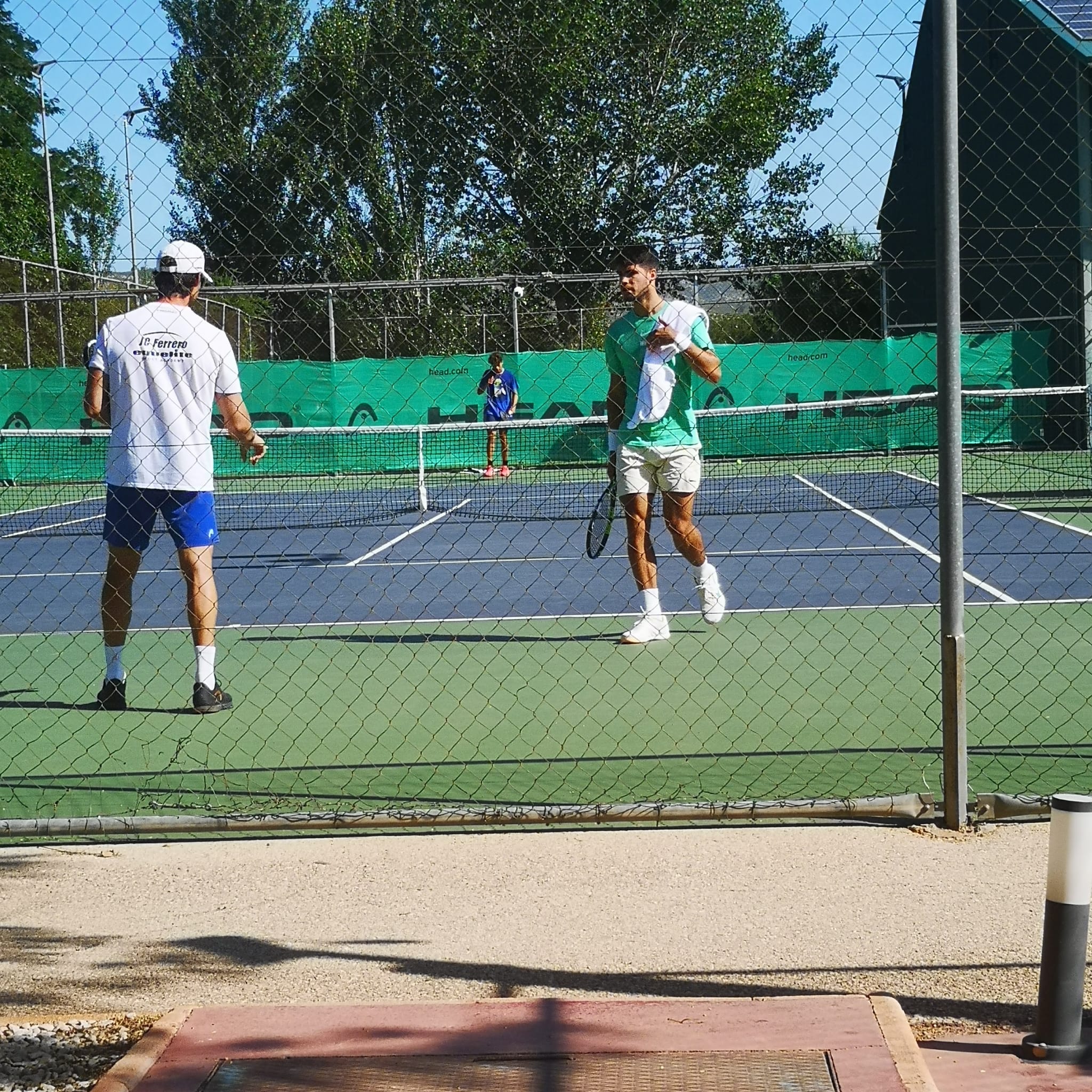 Carlos Alcaraz, en el entrenamiento