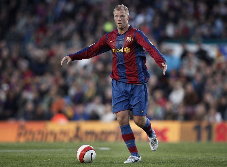 Gudjohnsen con el FC Barcelona