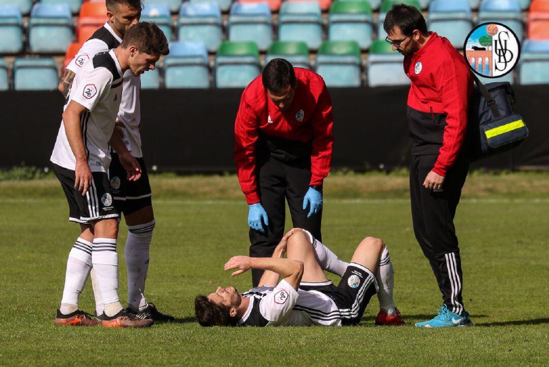 Carlos Indiano, lesionado en el Helmántico. 