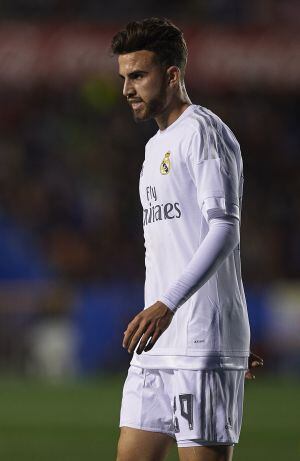 Borja Mayoral durante un partido de la pasada temporada con el Real Madrid.